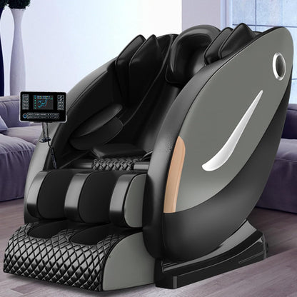 Massage Chair Full Body, Zero-Gravity Massage Chair, LCD Screen, 3D Surround Sound Speakers, Heat Function, Bionic Massage Techniques (Color : Black)