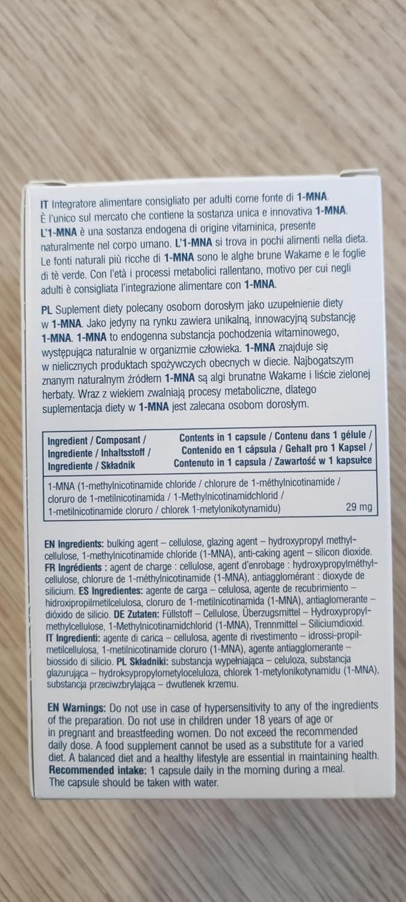 1-MNA, anti Aging, Optimizing NAD+ Biohacking Supplement, Support for Cellular Health, Scientifically Formulated with Enhanced Bioavailability, 30 Easy Swallow Caps