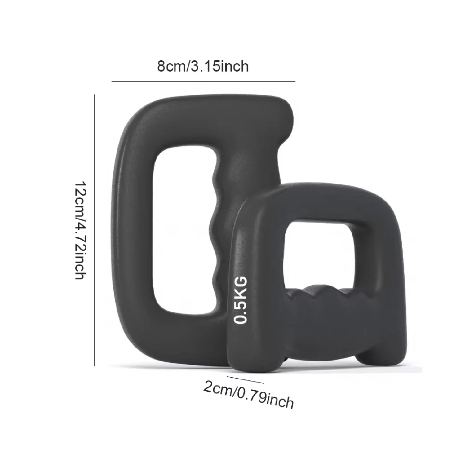 2Pcs Boxing Hand Weights Ergonomic D Shaped Gymnastics Hand Weight Non-Slip Boxing Dumbbell Strength Speed Explosive Power