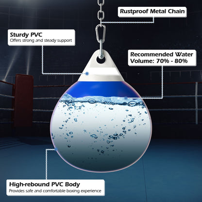 Water Punching Bag with Water Injector and Hanging Accessories