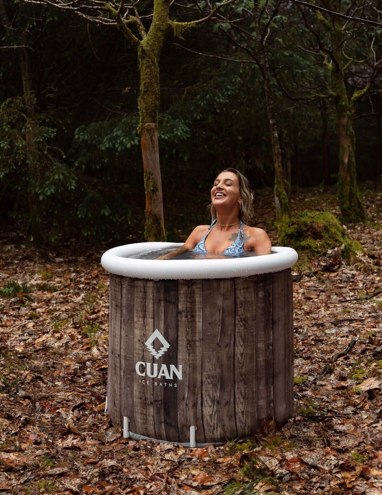 Wood Effect CUAN Ice Bath - Cold Water Therapy for Recovery, Fitness & Wellness