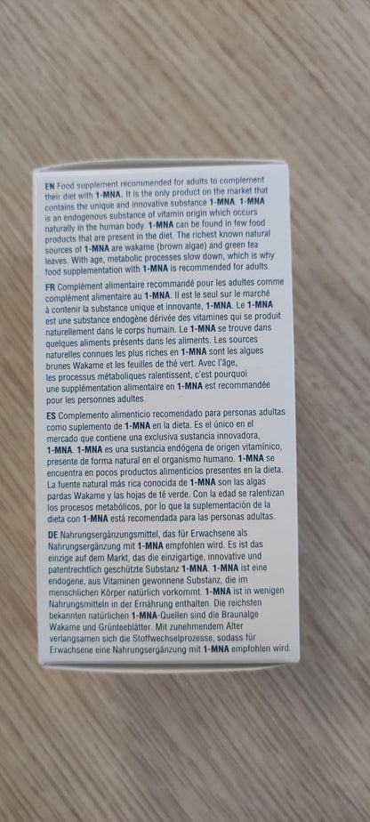 1-MNA, anti Aging, Optimizing NAD+ Biohacking Supplement, Support for Cellular Health, Scientifically Formulated with Enhanced Bioavailability, 30 Easy Swallow Caps