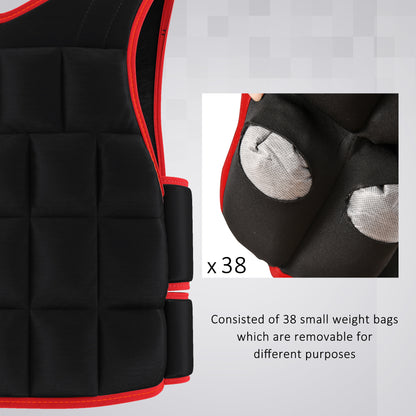 Weight Vest Adjustable Exerice Workout W/ 36 Weights Padding Fitness Black