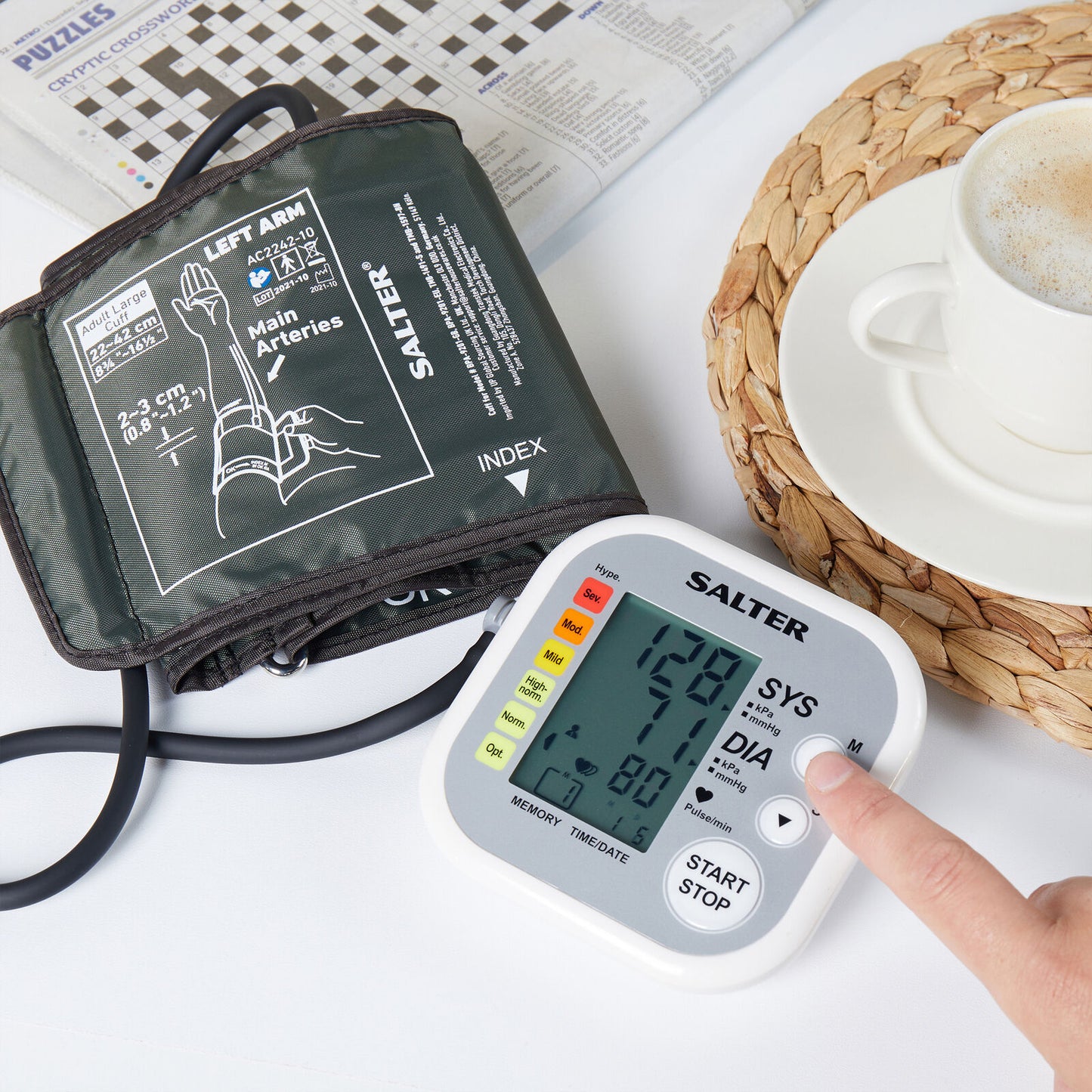 Salter Automatic Arm Blood Pressure Monitor Portable Easy to Use Big Display