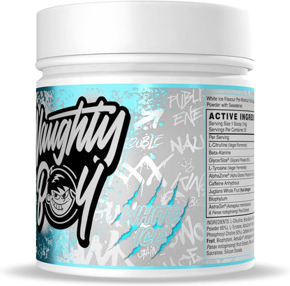 Menace Pre-Workout Powder Containing Citrulline, Beta Alanine & High Caffeine, Energy & Focus for Men & Women - 420G/30 Servings (White Ice)