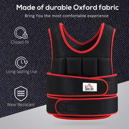 Weight Vest Adjustable Exerice Workout W/ 36 Weights Padding Fitness Black