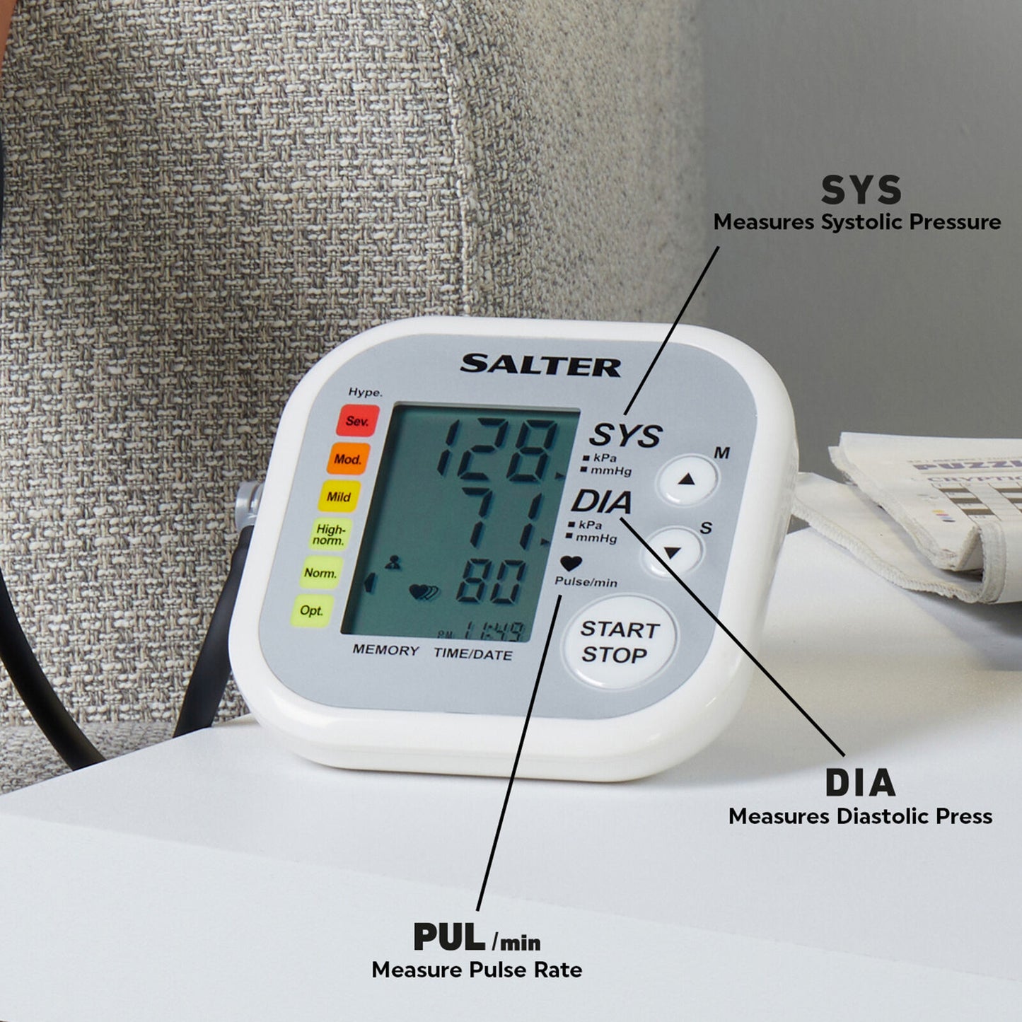 Salter Automatic Arm Blood Pressure Monitor Portable Easy to Use Big Display