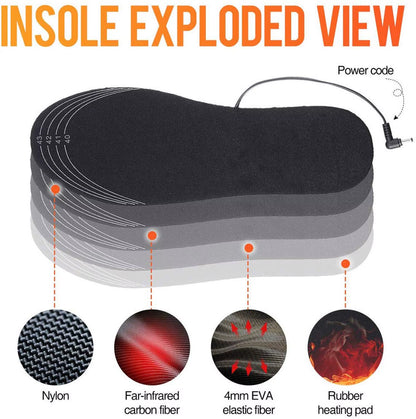 USB Heated Shoe Insoles Feet Warm Sock Pad Mat Electrically Heating Insoles Washable Warm Thermal Insoles Unisex WJ014 Insoles