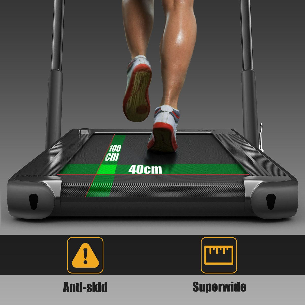 Folding Treadmill with LED Display Bluetooth Speaker