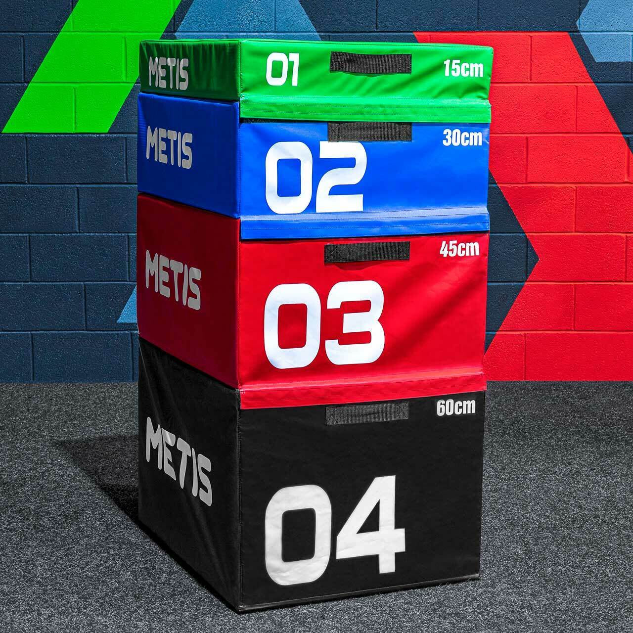 METIS Soft Foam Plyometric Jump Box Sets [5 Options] | STACKABLE GYM PLYO BOX