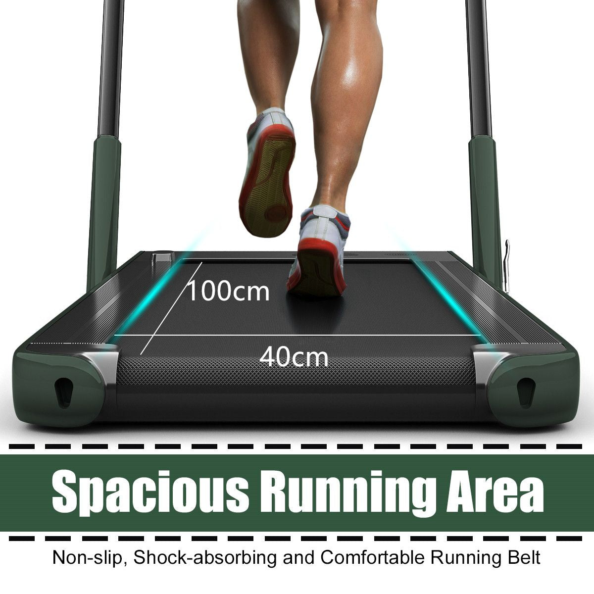 Folding Treadmill with LED Display Bluetooth Speaker