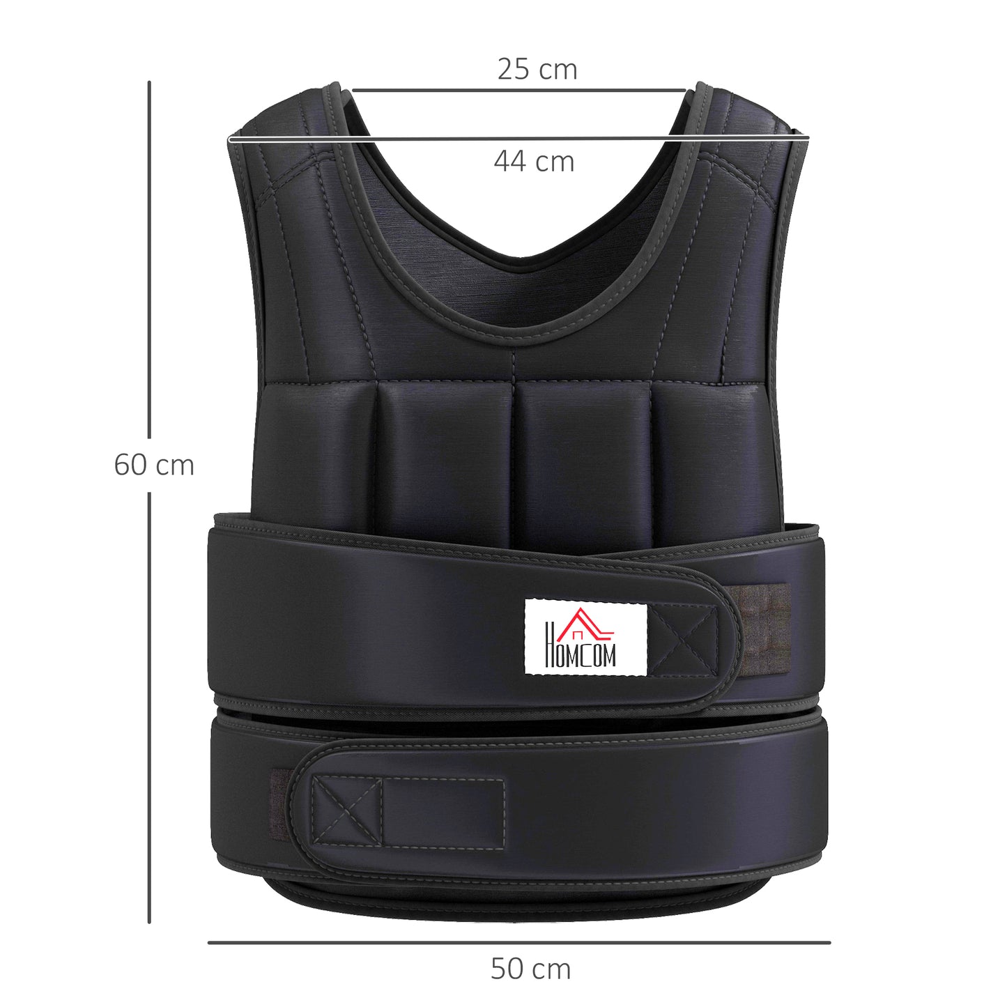 Weight Vest Adjustable Exerice Workout W/ 36 Weights Padding Fitness Black